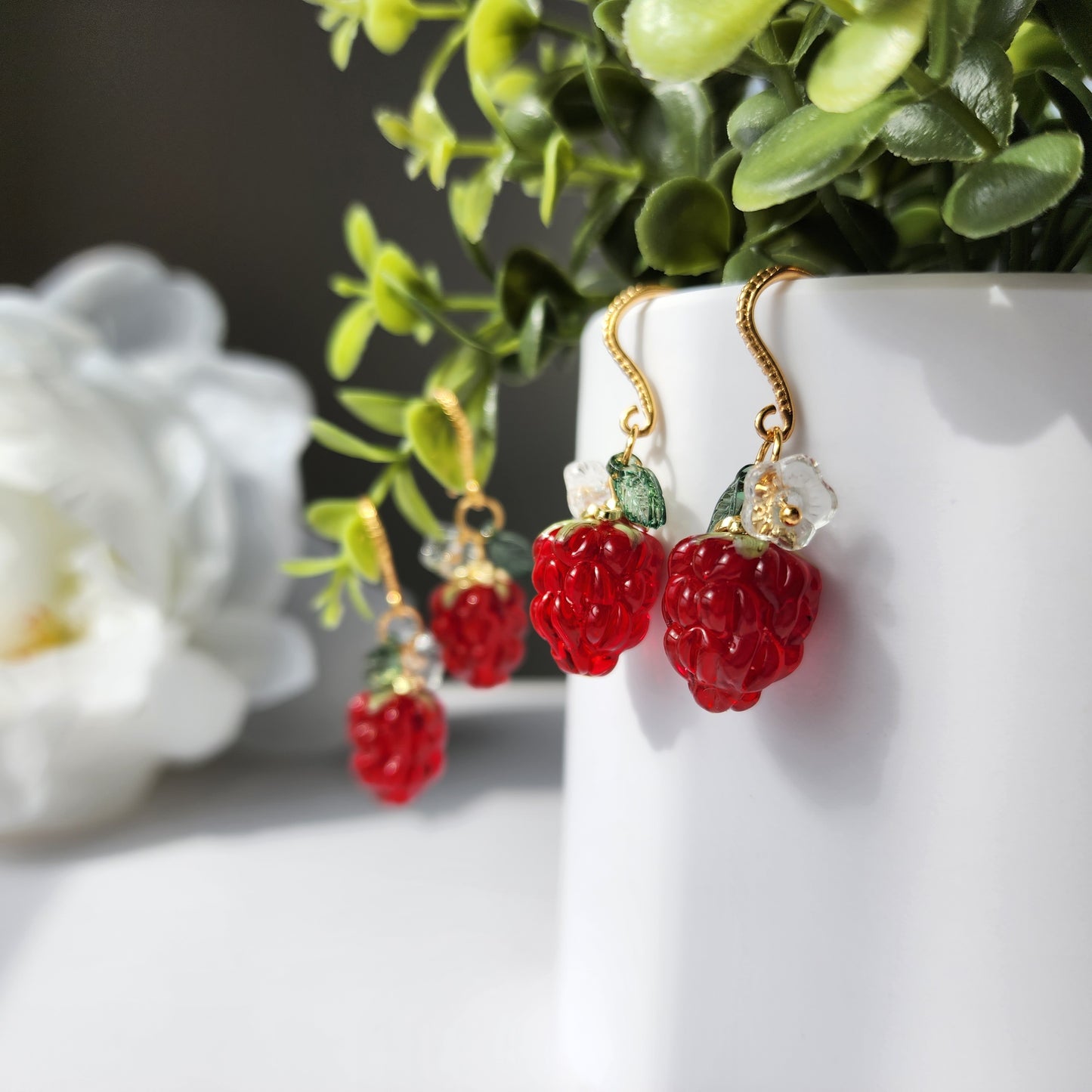 Cloud Berry with Flowers Earrings