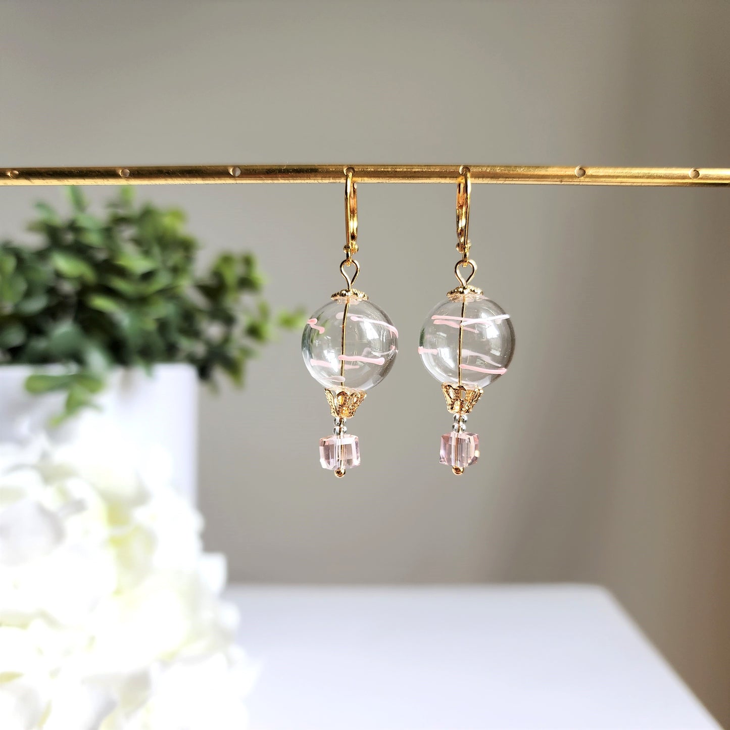 Glass Bubble Hot Air Balloon Earrings | Bubble Fun Jewelry