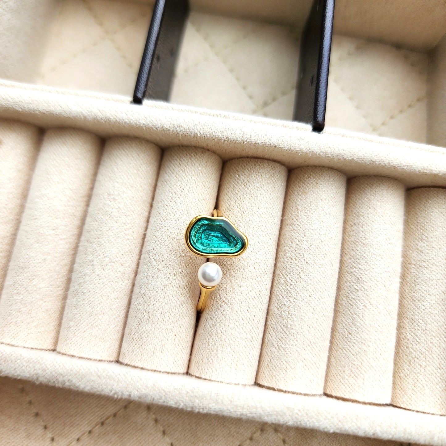 Lake Resin 925 Silver Rings
