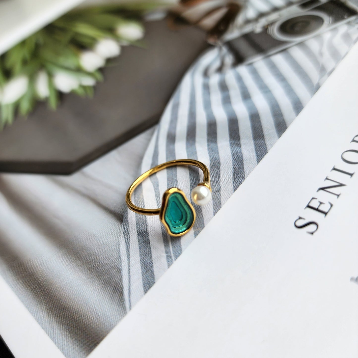 Lake Resin 925 Silver Rings