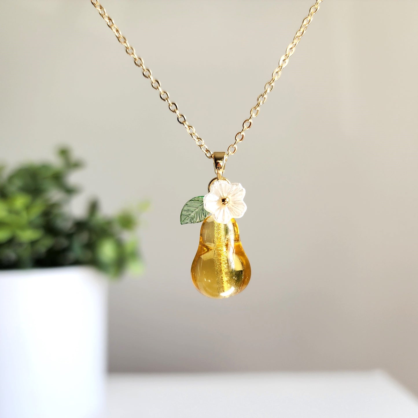 Large Pear Necklace