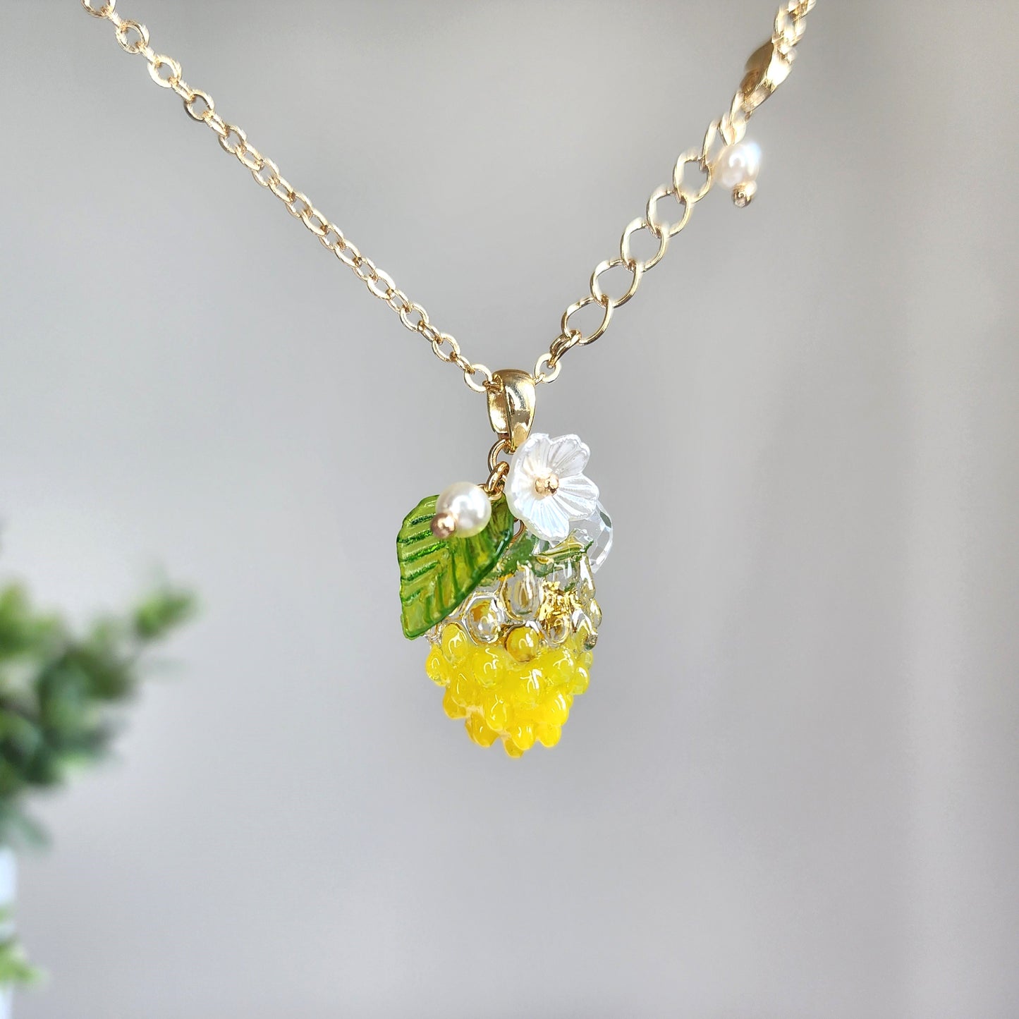 Custom Raspberry Fruit Necklace
