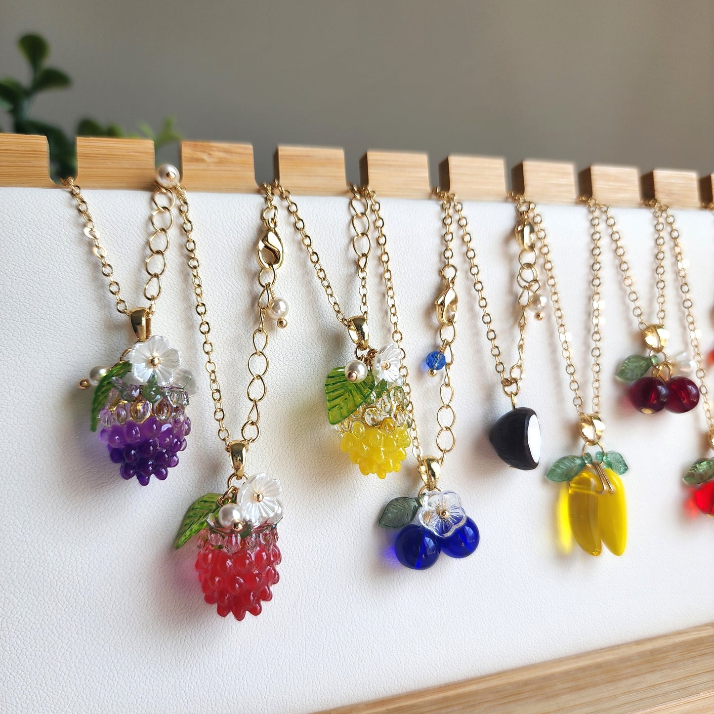 Custom Raspberry Fruit Necklace