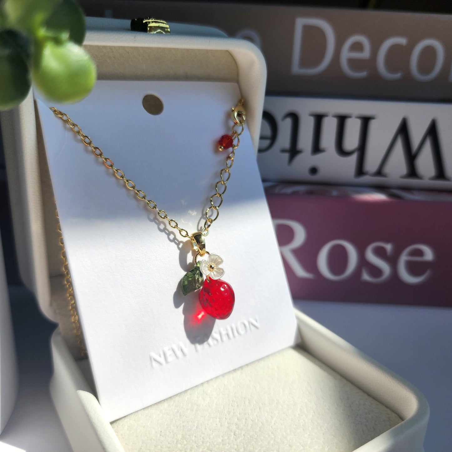 Custom Handmade Mini Strawberry Fruit Necklace