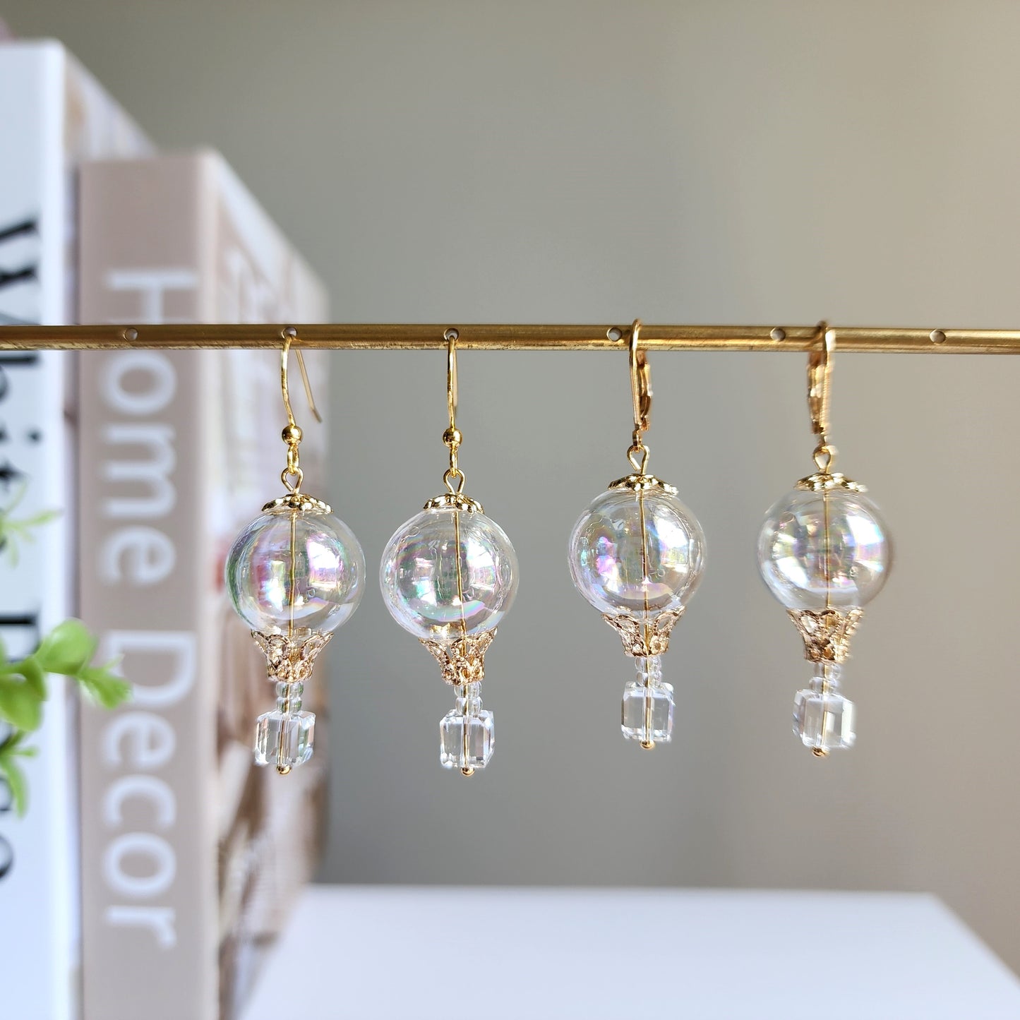 Glass Bubble Hot Air Balloon Earrings | Bubble Fun Jewelry