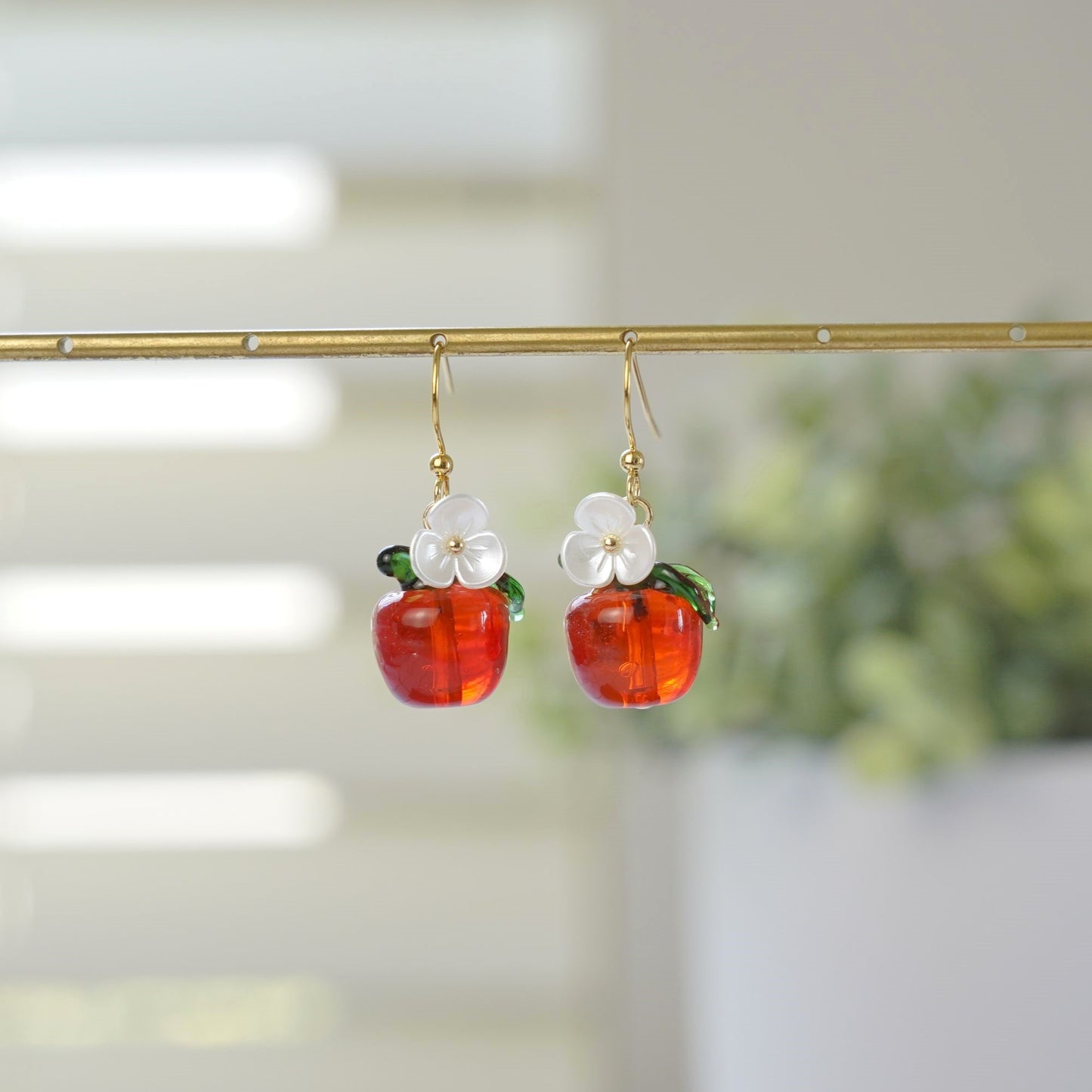 Big Apple Glass Fruit Earrings