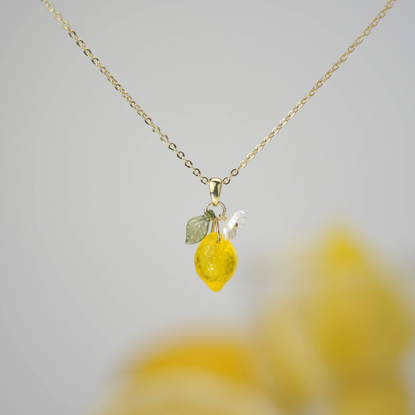 Custom Lemon Necklace | Design Your Own 14K Gold/925 Silver Plated Lemon Citrus Fruit Necklace