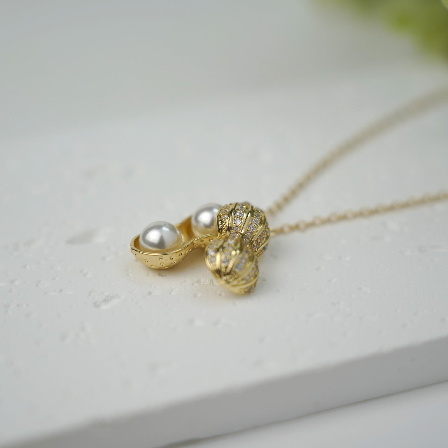 Sweet Gold Peanut Necklace | Shine Food Pendant Necklace