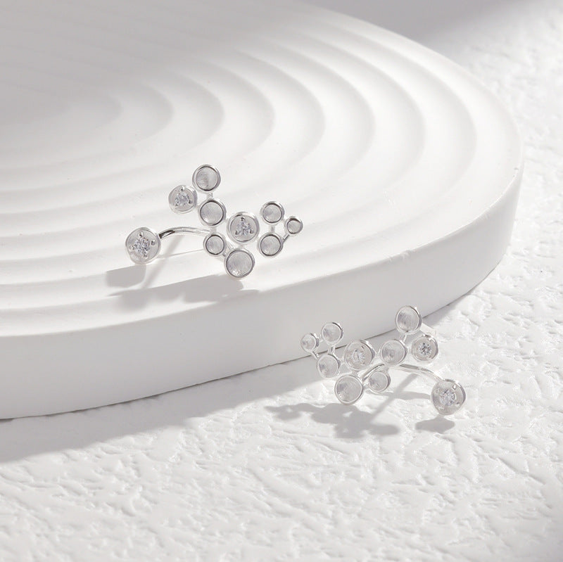 Starry Night 925S Silver Stud Earrings