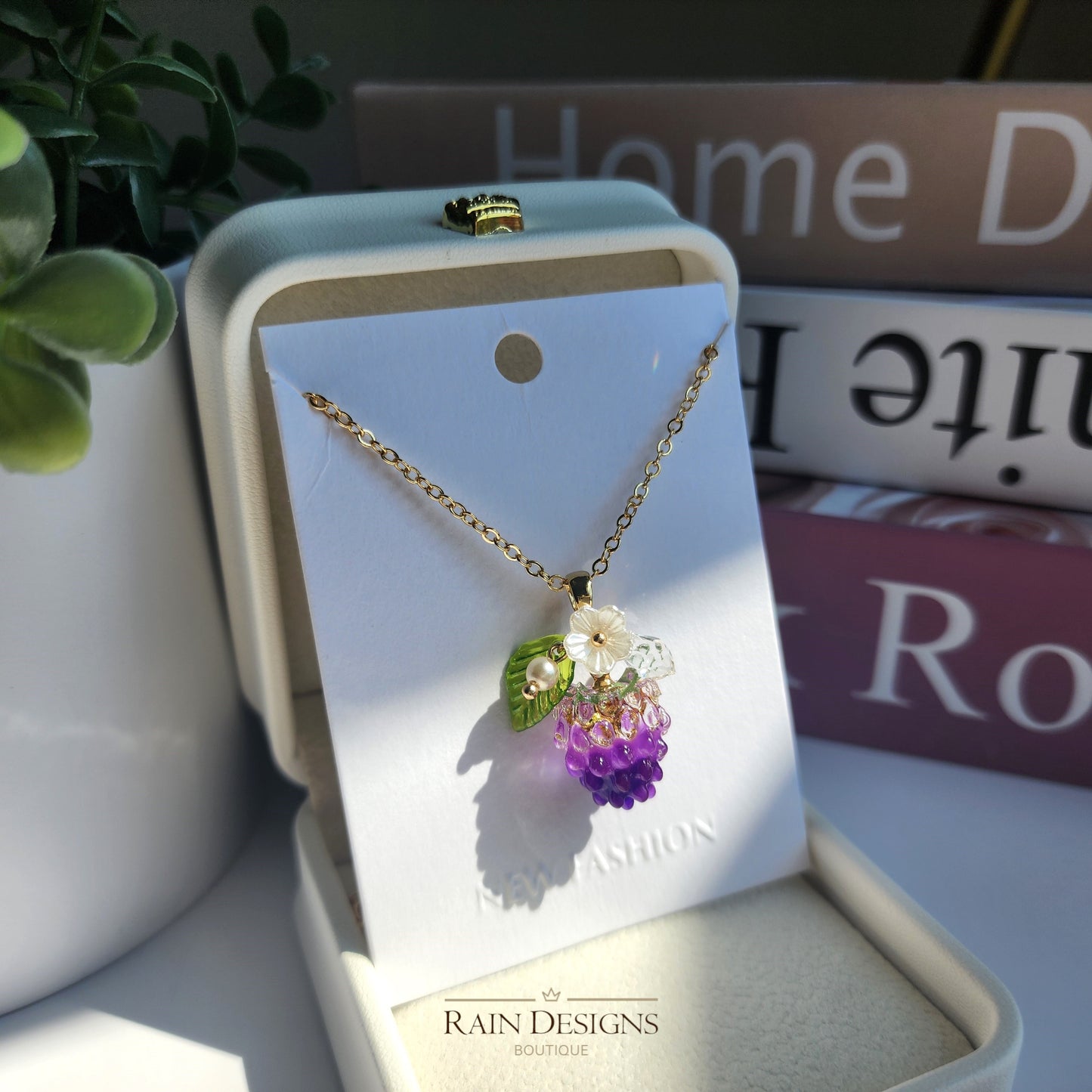 Custom Raspberry Fruit Necklace