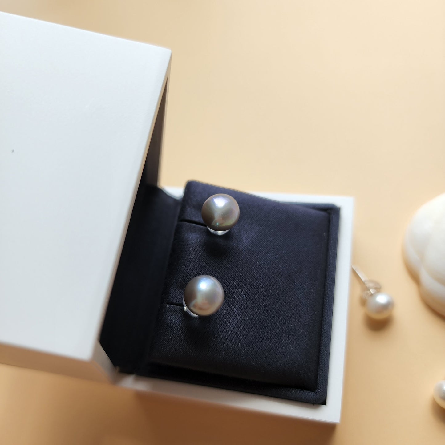 pearl stud earring, 925 sterling silver earring, freshwater pearl, gift for her, Xmas gift, wedding jewelry
