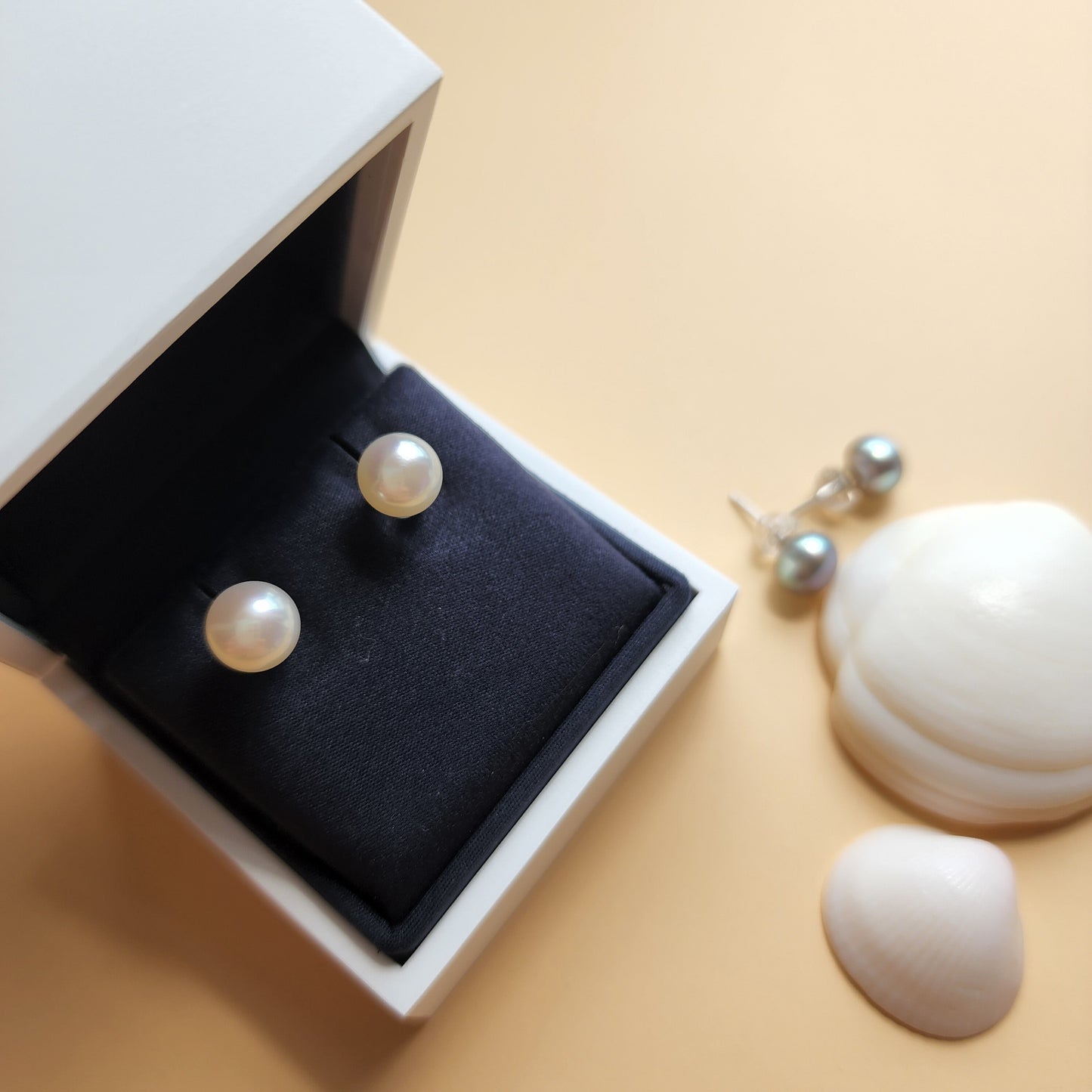 pearl stud earring, 925 sterling silver earring, freshwater pearl, gift for her, Xmas gift, wedding jewelry