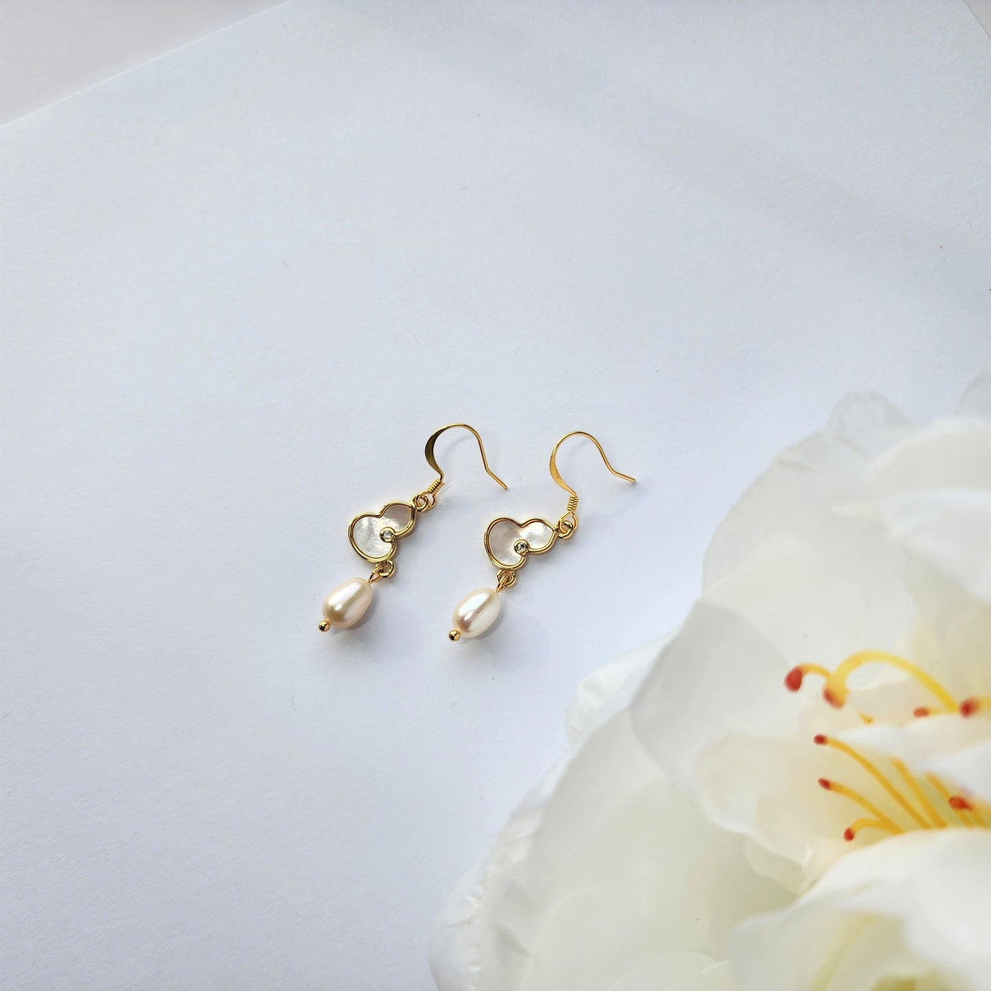 Wulu pearl earrings, Chinese Wulu and freshwater pearl jewelry,gift for her