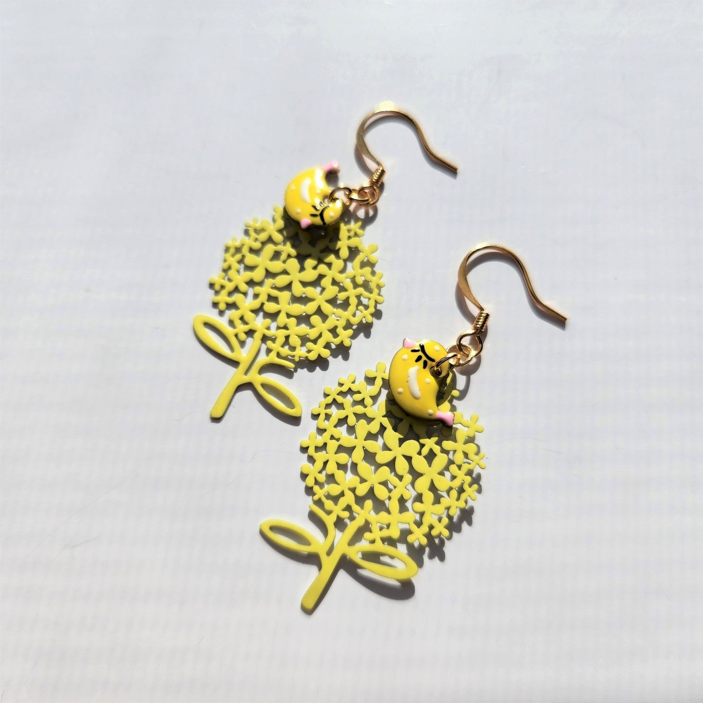 Little birds resting on the tree earrings, tree dangle earrings, lightweight drop earrings, gift for her