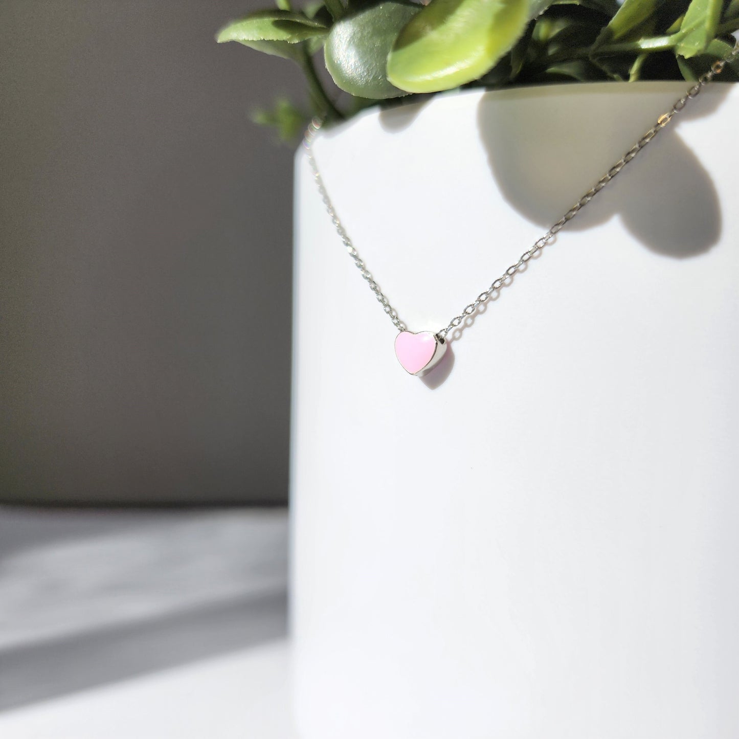 Mini love heart necklace, 925s silver necklace, Valentine's gift, gift for her