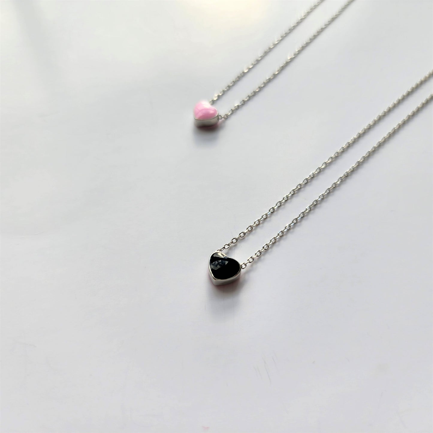 Mini love heart necklace, 925s silver necklace, Valentine's gift, gift for her