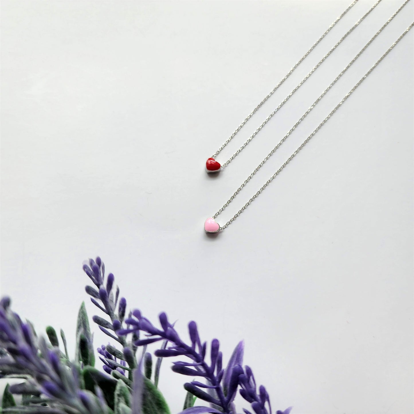 Mini love heart necklace, 925s silver necklace, Valentine's gift, gift for her