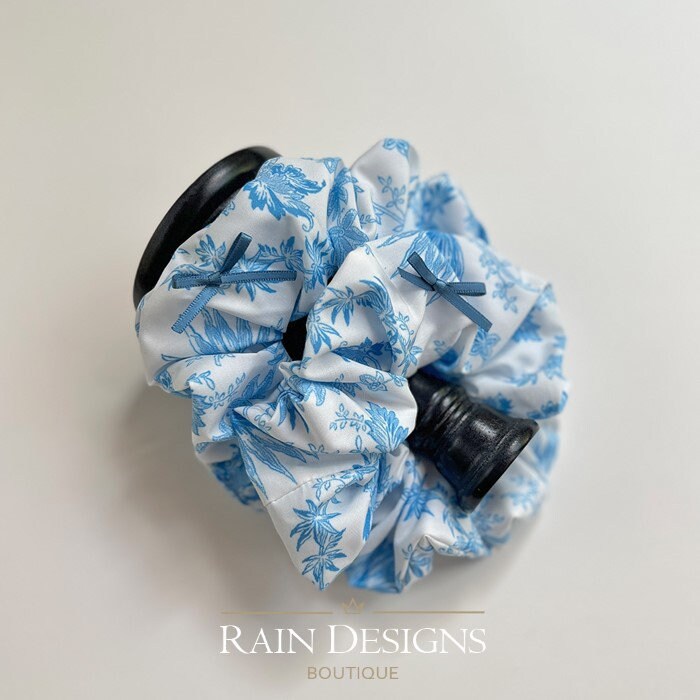 Coconut leaf Scrunchie hair tie| Cotton elastic hair tie| Homemade scrunchy| Large| Gift for her| Limited edition