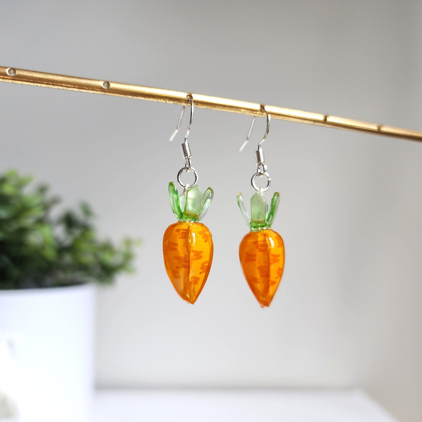 Carrot vegetable earrings, Food carrot earrings, Gift for her