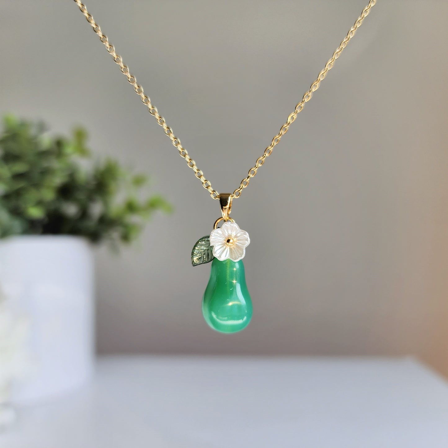 Large Pear Necklace