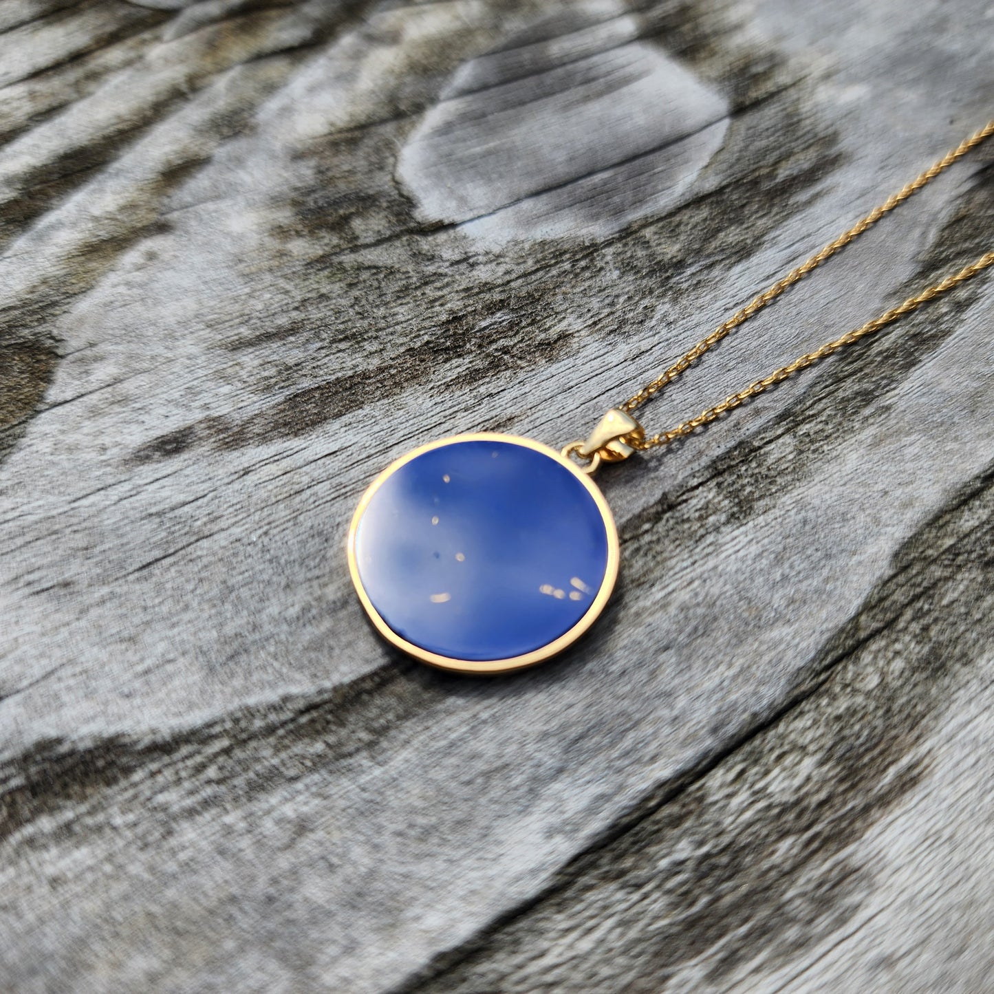 Gold Compass Lapis Lazuli Necklace