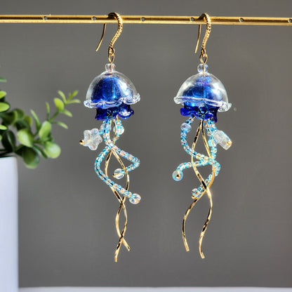Sparkling Jellyfish Dangle Earrings