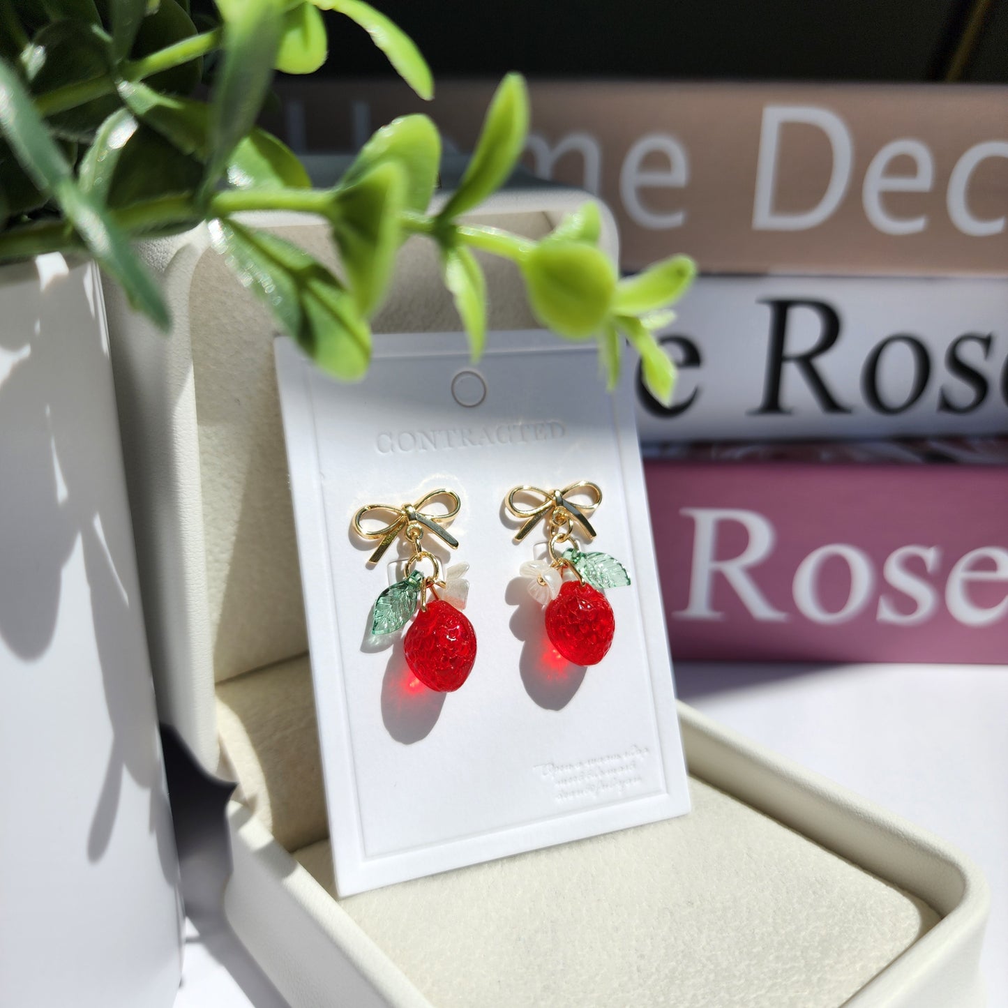 Mini Strawberry Fruit Earrings