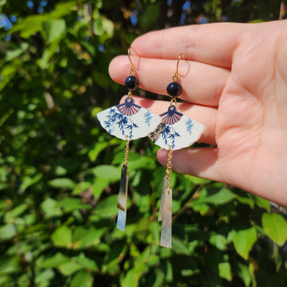 Oriental Fan Dangle Earrings | Life Fun Earrings