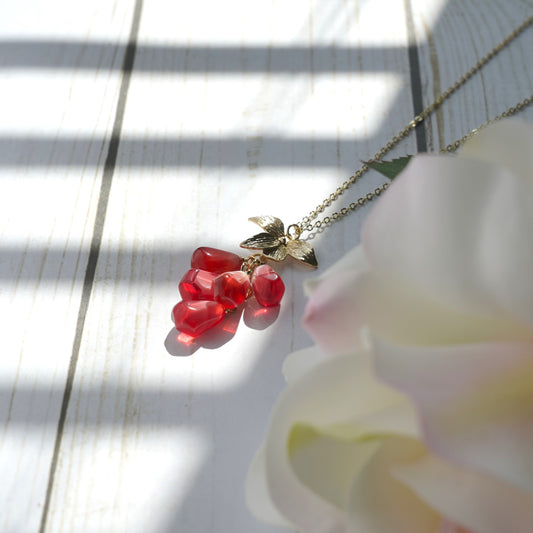 Pomegranate Seed Necklace