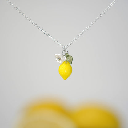 Custom Lemon Necklace Design Your Own Handmade Lemon Citrus Fruit Necklace