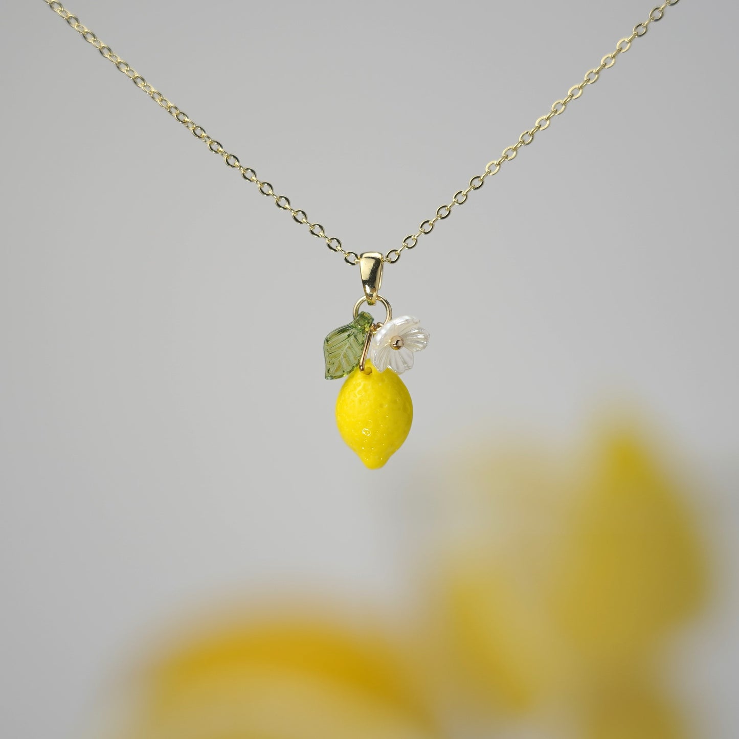 Custom Lemon Necklace Design Your Own Handmade Lemon Citrus Fruit Necklace