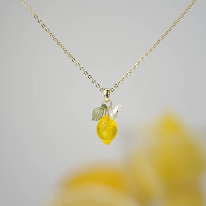 Custom Lemon Necklace Design Your Own Handmade Lemon Citrus Fruit Necklace