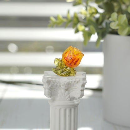 Tulip Flower Resin Open Ring