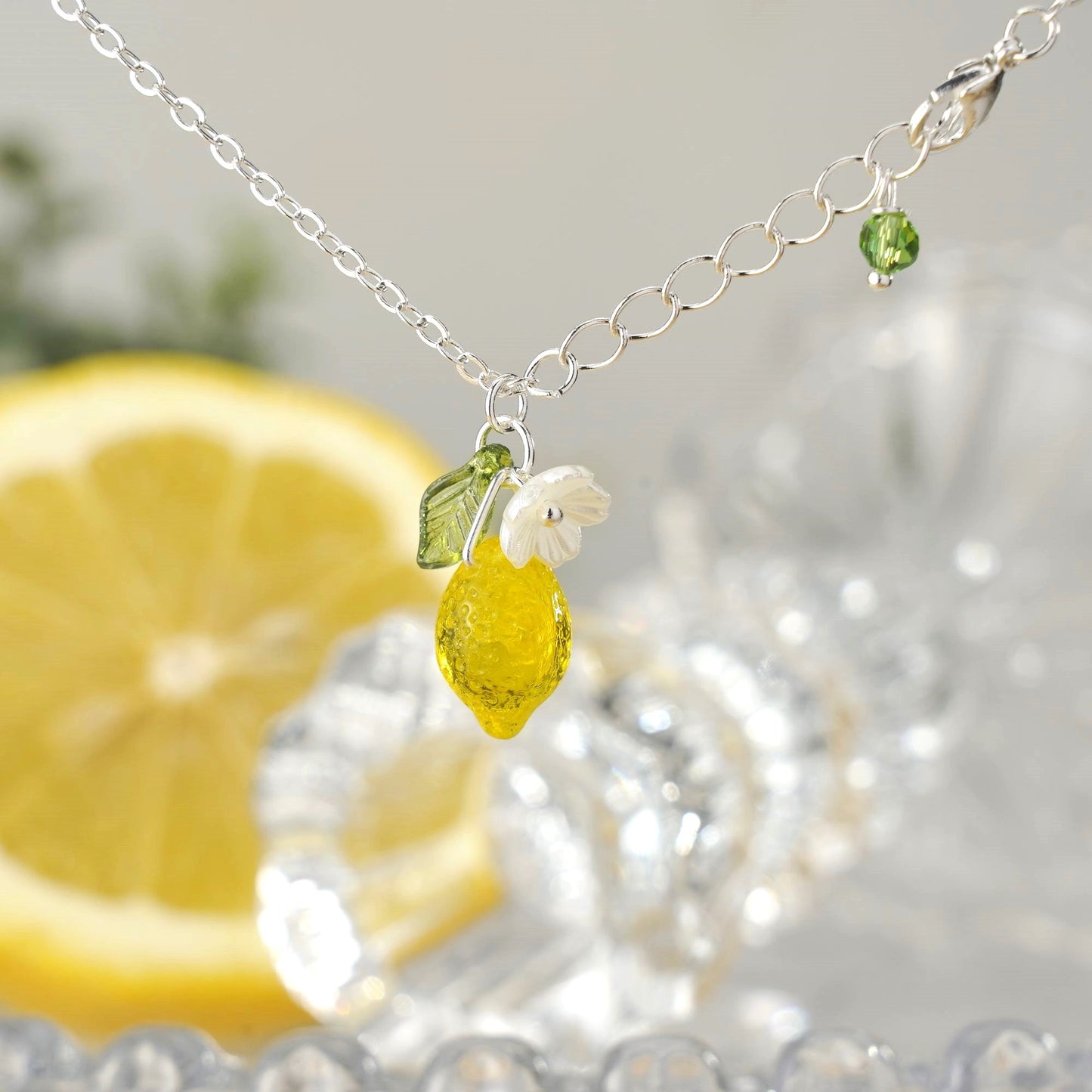 Custom Lemon Necklace | Design Your Own 925 Silver Plated Citrus Fruit Necklace