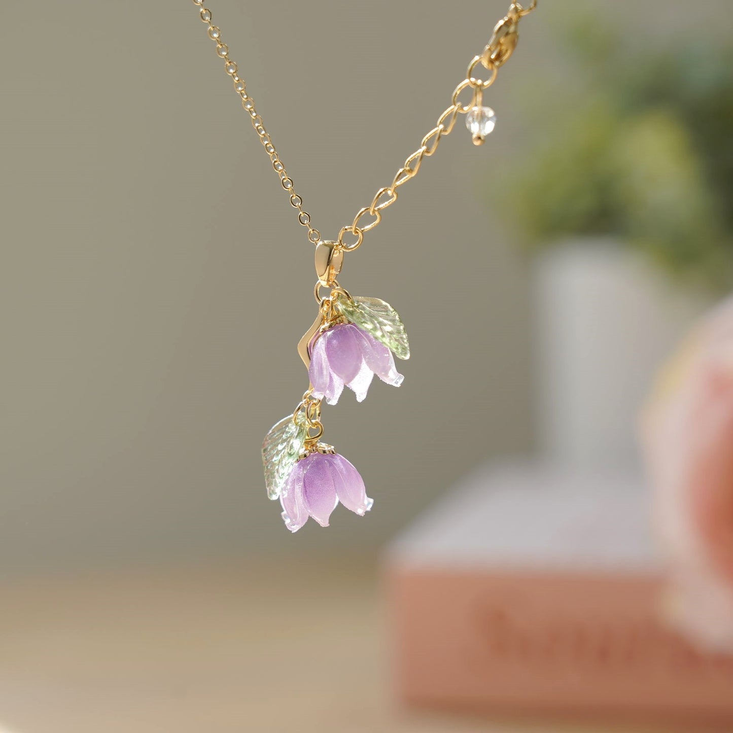 Lily of the Valley Flower Necklace | Resin Floral Art