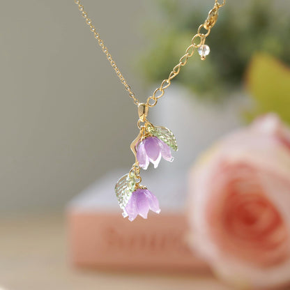 Lily of the Valley Flower Necklace | Resin Floral Art Necklace | Gift for Her