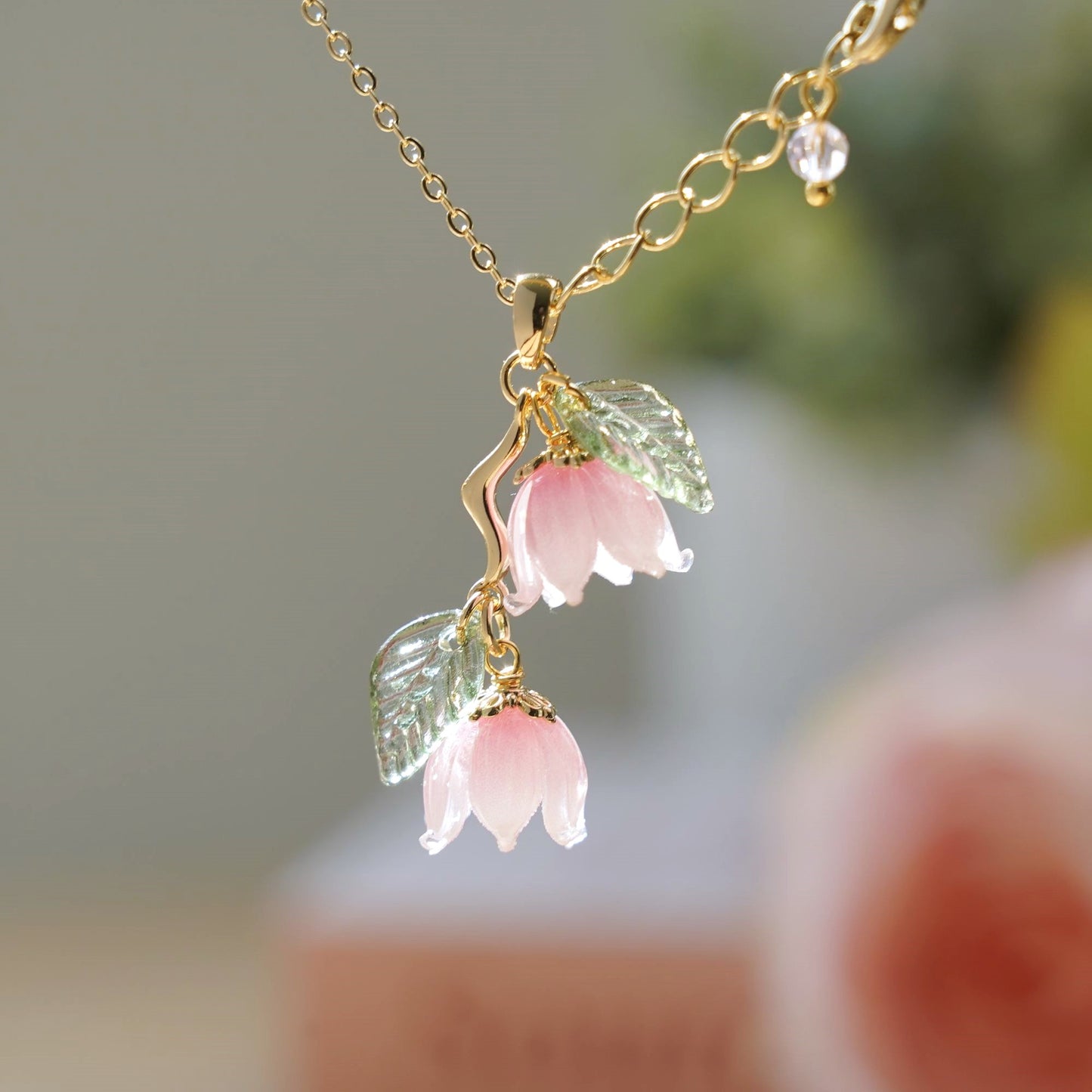 Lily of the Valley Flower Necklace | Resin Floral Art Necklace | Gift for Her