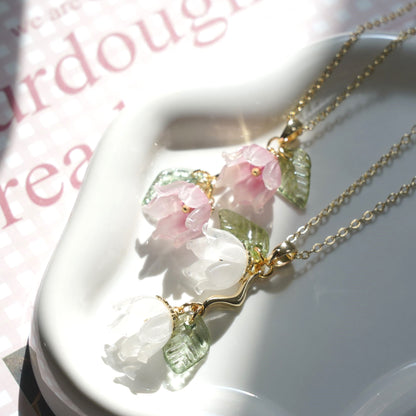 Lily of the Valley Flower Necklace | Resin Floral Art Necklace | Gift for Her