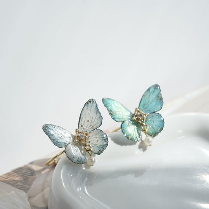 Sparkling Butterfly Open Ring | Shine Resin Butterfly Ring | Spring Summer Gift for Her
