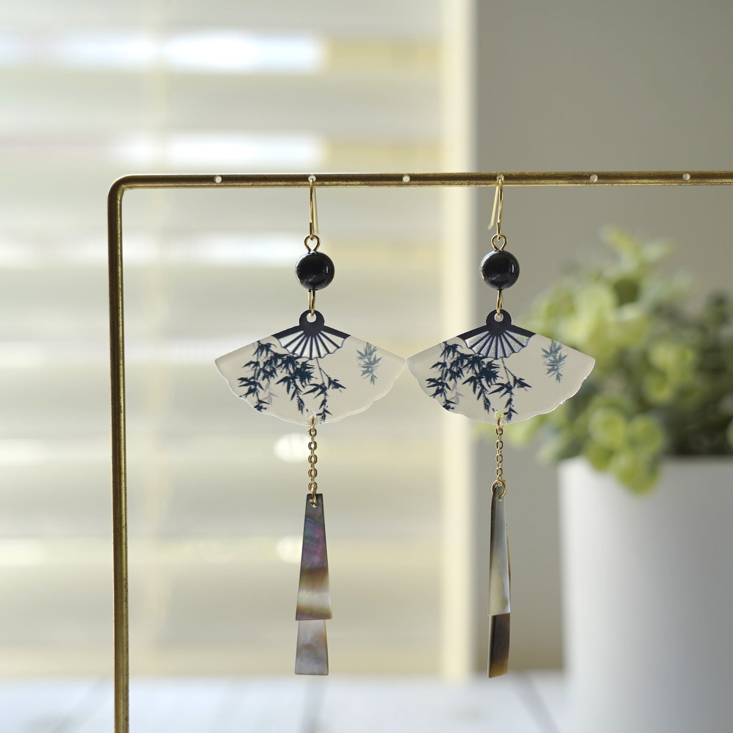 Oriental Fan Dangle Earrings | Life Fun Earrings