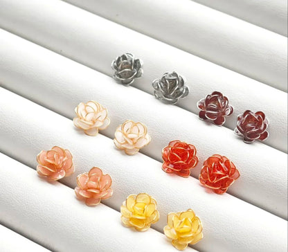 Rose Flower Open Ring | Resin Art Rose Floral Ring| Gift for Her