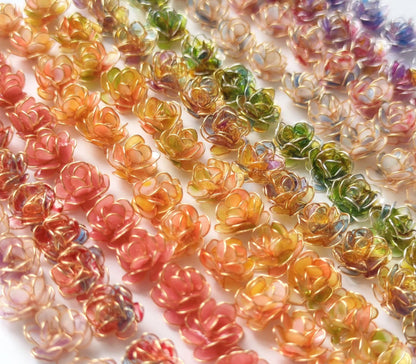 Rose Flower Open Ring | Resin Art Rose Floral Ring| Gift for Her