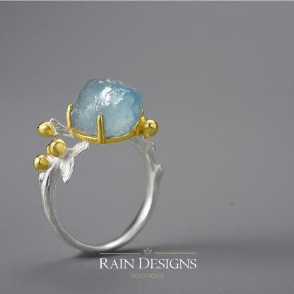 Aquamarine S925 Silver Ring