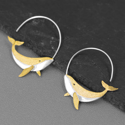 Whale 925 Silver Earrings