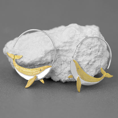 Whale 925 Silver Earrings