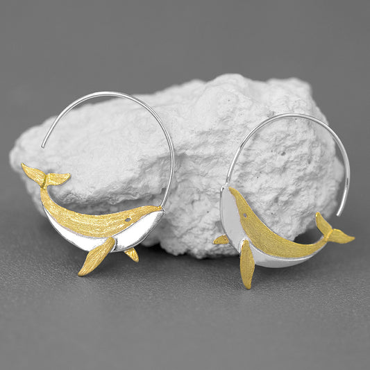 Whale Dangle Earrings