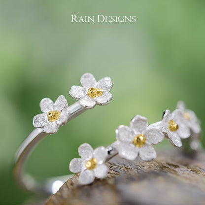 Forget Me Not S925 Silver Flower Rings
