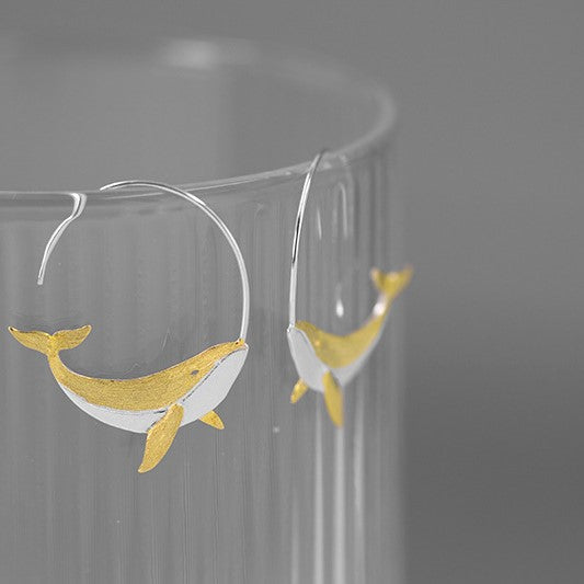 Whale 925 Silver Earrings