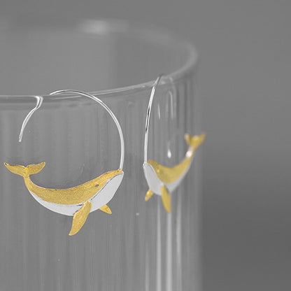 Whale 925 Silver Earrings