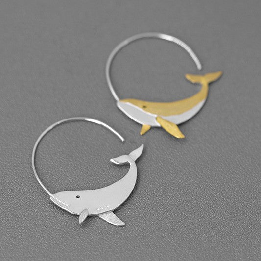 Whale 925 Silver Earrings